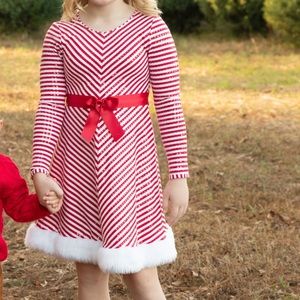 Bonnie Jean girls candy cane dress